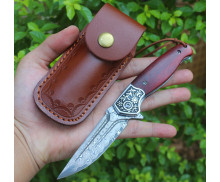 Damascus Steel Dual-line Quick-opening Folding Hunting Survival Camping Tactical Pocket Knife UD406595